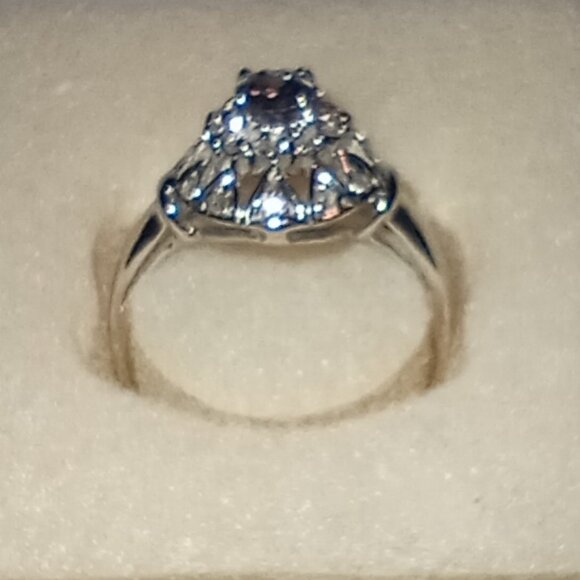 LAST ONE - 10Kt White Gold Tanzanite Diamond Ring - Picture 3 of 5
